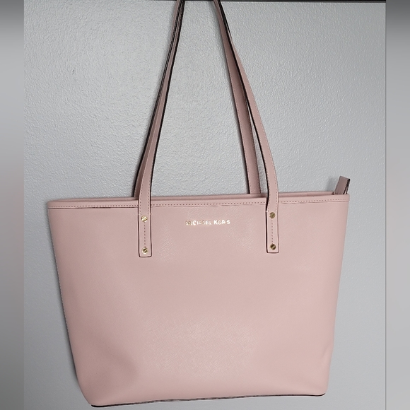 Michael Kors Handbags - MK Blush/Gold Tote - Lightly Used